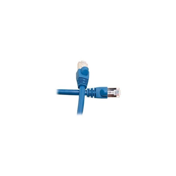 Cable Wholesale Shielded Cat6 Blue Ethernet Patch Cable, 24 AWG Stranded Copper, Snagless/Molded Boot, 25ft 10X8-56125 - main